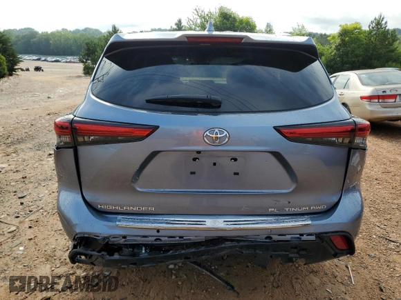 2023 Toyota Highlander L with VIN 5TDKDRBH3PS000635, listed as a Copart auction lot 61023505 with 47,348 mi miles and Salvage title. Bid and sale history available at DreamBid. Image 6.