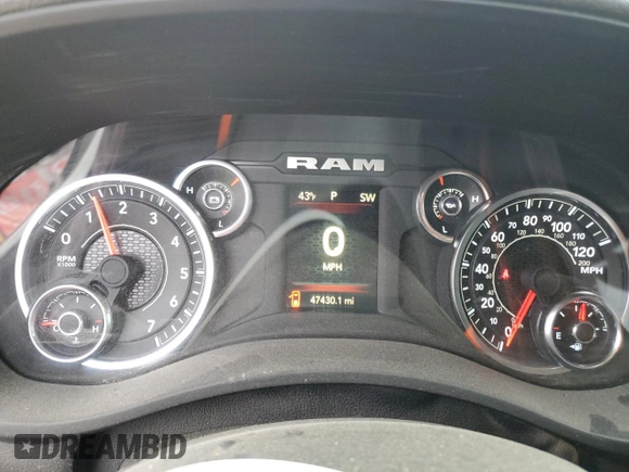 2024 Ram 2500 Tradesman with VIN 3C6UR5HJ7RG139575, listed as a Copart auction lot 81340814 with 47,430 mi miles and Salvage title. Bid and sale history available at DreamBid. Image 9.