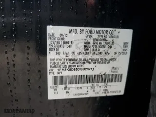 2013 Ford Explorer XLT with VIN 1FM5K8D85DGB28211, listed as a Copart auction lot 43592175 with 199,993 mi miles and Salvage Title. Bid and sale history available at carsss.com. Image 13.