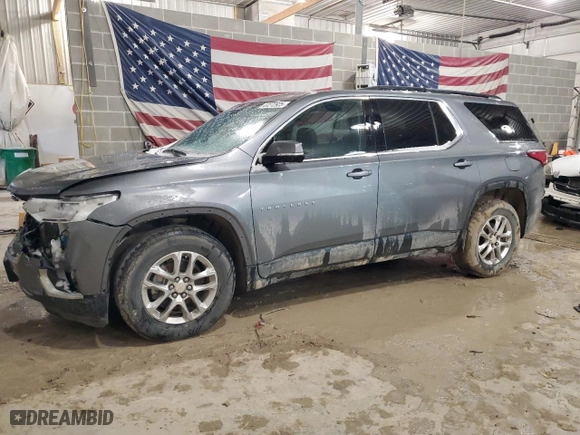 2019 Chevrolet Traverse LT Cloth with VIN 1GNERGKW5KJ281349, listed as a Copart auction lot 47272925 with 104,511 mi miles and Salvage Title. Bid and sale history available at carsss.com. Image 1.