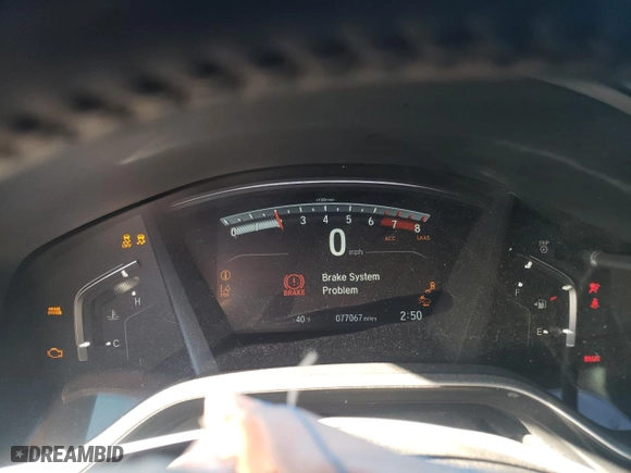 2018 Honda CR-V EX-L with VIN 2HKRW1H80JH502601, listed as a Copart auction lot 47070435 with 77,067 mi miles and Salvage Title. Bid and sale history available at carsss.com. Image 9.