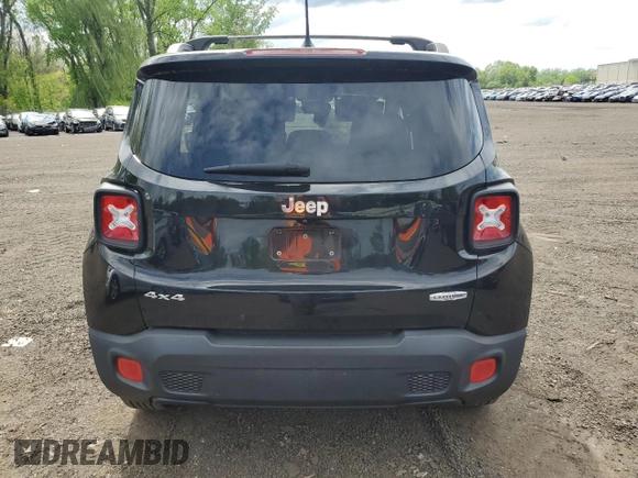 2017 Jeep Renegade Latitude with VIN ZACCJBBB9HPE93266, listed as a Copart auction lot 57119715 with 118,596 mi miles and Non repairable. Bid and sale history available at DreamBid. Image 6.