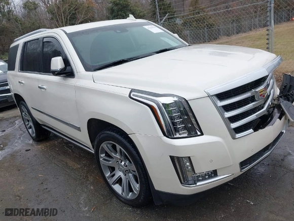 2015 Cadillac Escalade Premium with VIN 1GYS4NKJ9FR547587, listed as a IAAI auction lot 41556378 with 155,038 mi miles. Bid and sale history available at carsss.com. Image 1.