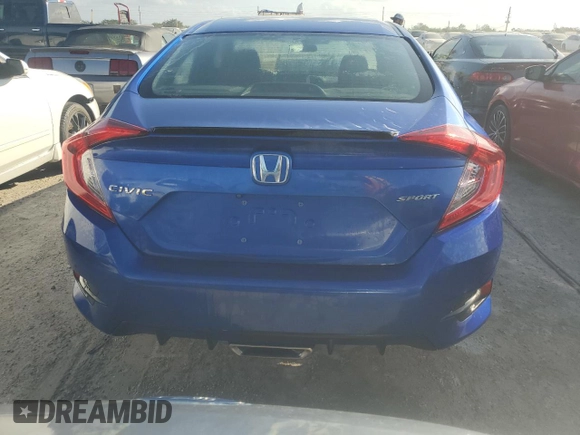 2020 Honda Civic Sedan Sport with VIN 2HGFC2F89LH584085, listed as a Copart auction lot 80294584 with 47,750 mi miles and Non Repairable. Bid and sale history available at carsss.com. Image 6.