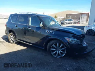 2014 Infiniti QX80 with VIN JN8AZ2NC8E9351691, listed as a IAAI auction lot 41641615 with 1 mi miles. Bid and sale history available at carsss.com. Image 1.