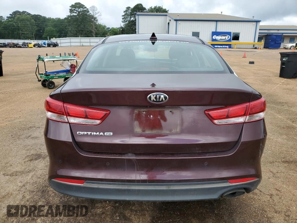 2017 Kia Optima LX with VIN 5XXGT4L32HG173242, listed as a Copart auction lot 56194635 with Not provided miles and Salvage title. Bid and sale history available at DreamBid. Image 6.