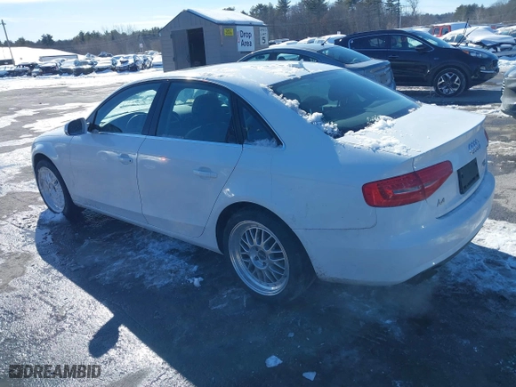 2013 Audi A4 Premium Plus with VIN WAUFFAFL9DN022682, listed as a IAAI auction lot 41605430 with 104,363 mi miles. Bid and sale history available at carsss.com. Image 3.