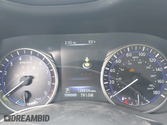 2014 Infiniti Q50 Hybrid Sport with VIN JN1AV7AP7EM691444, listed as a IAAI auction lot 41564726 with 128,834 mi miles and . Bid and sale history available at DreamBid. Image 7.
