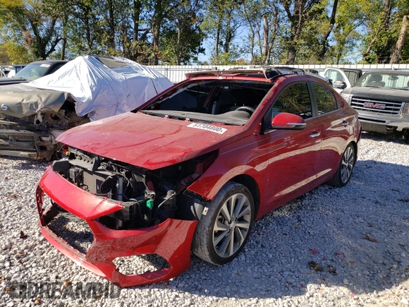2018 Hyundai Accent Limited with VIN 3KPC34A37JE010621, listed as a Copart auction lot 40068504 with 40,445 mi miles and Salvage Title. Bid and sale history available at carsss.com. Image 2.