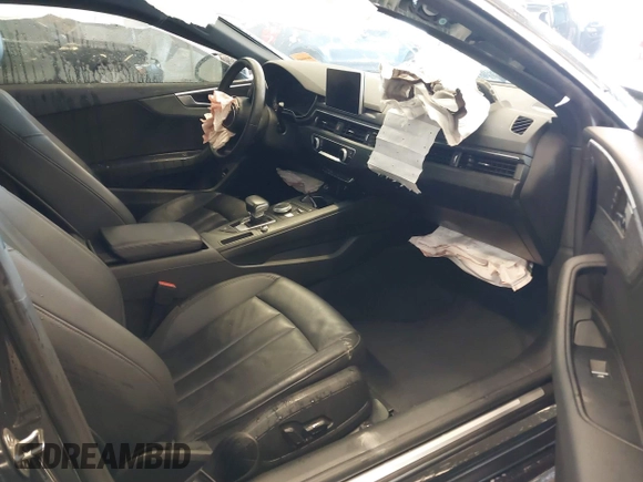 2018 Audi A5 Premium Plus with VIN WAUPNAF51JA073637, listed as a IAAI auction lot 41289291 with Not Provided miles and . Bid and sale history available at DreamBid. Image 5.