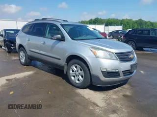 2014 Chevrolet Traverse LS z VIN 1GNKRFED2EJ140041, wystawiony jako IAAI lot #42153283 z przebiegiem 112 133 mil mil oraz . Historia ofert i sprzedaży dostępna na DreamBid. Obrazek 1.
