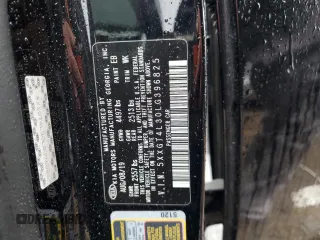 2020 Kia Optima LX with VIN 5XXGT4L30LG396825, listed as a Copart auction lot 50509005 with 93,860 mi miles and Salvage title. Bid and sale history available at DreamBid. Image 14.