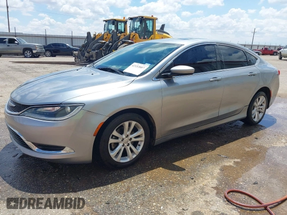 2015 Chrysler 200 Limited with VIN 1C3CCCAB3FN552405, listed as a IAAI auction lot 42153887 with 143,242 mi miles and . Bid and sale history available at DreamBid. Image 2.