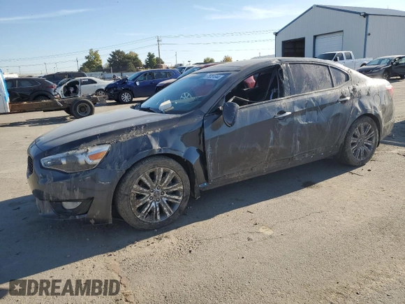2016 Kia Cadenza Premium with VIN KNALN4D70G5218303, listed as a Copart auction lot 75351044 with 0 mi miles and Salvage Title. Bid and sale history available at carsss.com. Image 1.