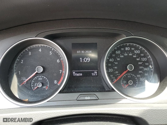 2017 Volkswagen Golf Alltrack S with VIN 3VWH17AU5HM539729, listed as a Copart auction lot 62223344 with 175,659 mi miles and Salvage Title. Bid and sale history available at carsss.com. Image 9.