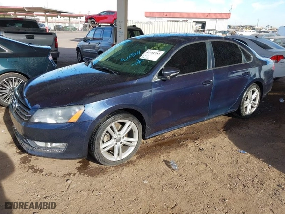 2012 Volkswagen Passat SE w/Sunroof with VIN 1VWBM7A39CC101522, listed as a IAAI auction lot 41484783 with 198,622 mi miles. Bid and sale history available at carsss.com. Image 2.