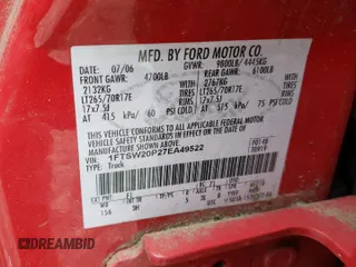 2007 Ford F-250 XL with VIN 1FTSW20P27EA49522, listed as a Copart auction lot 42327525 with 149,387 mi miles and Clean Title. Bid and sale history available at DreamBid. Image 12.