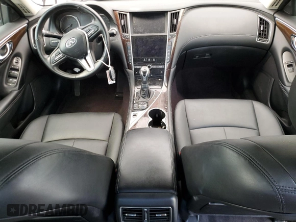2018 Infiniti Q50 Luxe with VIN JN1EV7AP1JM353730, listed as a Copart auction lot 65150885 with 59,821 mi miles and Salvage title. Bid and sale history available at DreamBid. Image 8.