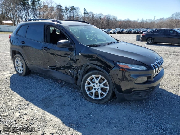 2016 Jeep Cherokee Sport with VIN 1C4PJLAB5GW272984, listed as a Copart auction lot 47926445 with 107,303 mi miles and Salvage Title. Bid and sale history available at carsss.com. Image 4.