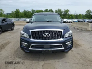 2016 Infiniti QX80 with VIN JN8AZ2NC7G9401032, listed as a Copart auction lot 58068015 with 159,842 mi miles and Salvage title. Bid and sale history available at DreamBid. Image 5.