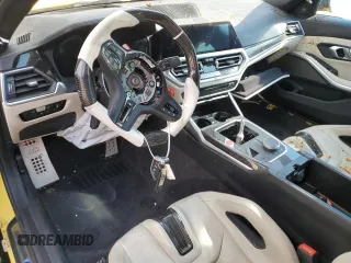 2022 BMW M3 with VIN WBS53AY01NFM30642, listed as a Copart auction lot 63445964 with 0 mi miles and Salvage Title. Bid and sale history available at carsss.com. Image 8.