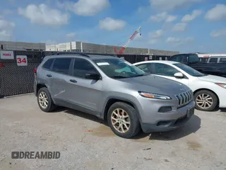 2016 Jeep Cherokee Sport with VIN 1C4PJLAB3GW230328, listed as a IAAI auction lot 42567276 with 99,125 mi miles and . Bid and sale history available at DreamBid. Image 1.
