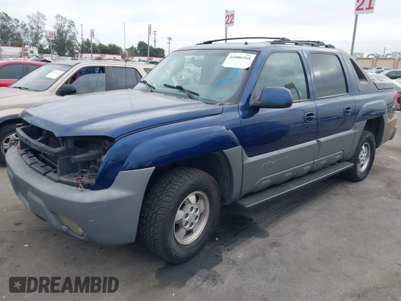 2002 Chevrolet Avalanche z VIN 3GNEC13T42G117403, wystawiony jako IAAI lot #41086264 z przebiegiem 237 188 mil mil oraz . Historia ofert i sprzedaży dostępna na DreamBid. Obrazek 2.
