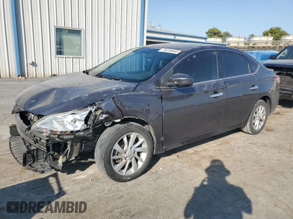 2015 Nissan Sentra S with VIN 3N1AB7AP1FY367574, listed as a Copart auction lot 75416544 with 153,279 mi miles and Salvage Title. Bid and sale history available at carsss.com. Image 1.