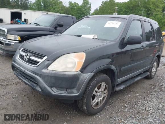 2002 Honda CR-V EX with VIN JHLRD78862C072498, listed as a IAAI auction lot 42122781 with 263,028 mi miles. Bid and sale history available at carsss.com. Image 2.