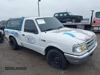 1997 Ford Ranger XLT with VIN 1FTCR10A3VTA48499, listed as a IAAI auction lot 41974081 with 150,447 mi miles. Bid and sale history available at carsss.com. Image 1.