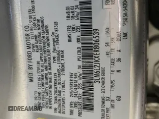2014 Lincoln MKZ with VIN 3LN6L2JKXER806539, listed as a Copart auction lot 42724215 with 104,283 mi miles and Salvage title. Bid and sale history available at DreamBid. Image 13.
