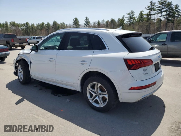 2019 Audi Q5 Premium z VIN WA1ANAFY4K2125898, wystawiony jako Copart lot #55009965 z przebiegiem Nie podano mil oraz Szkoda całkowita • Salvage title. Historia ofert i sprzedaży dostępna na DreamBid. Obrazek 2.