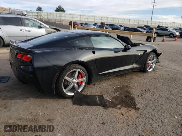 2014 Chevrolet Corvette 3LT with VIN 1G1YF2D70E5105421, listed as a Copart auction lot 45917005 with 94,130 mi miles and Salvage title. Bid and sale history available at DreamBid. Image 3.