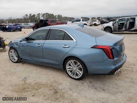 2024 Cadillac CT4 Premium Luxury with VIN 1G6DB5RL3R0100549, listed as a Copart auction lot 46060105 with 11,073 mi miles and Salvage Title. Bid and sale history available at carsss.com. Image 2.