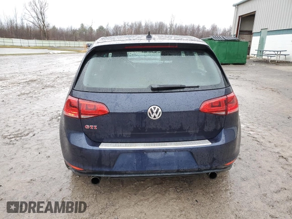 2015 Volkswagen Golf GTI Autobahn w/Performance Pkg with VIN 3VW447AUXFM092608, listed as a Copart auction lot 69382632 with 48,140 mi miles. Bid and sale history available at carsss.com. Image 6.