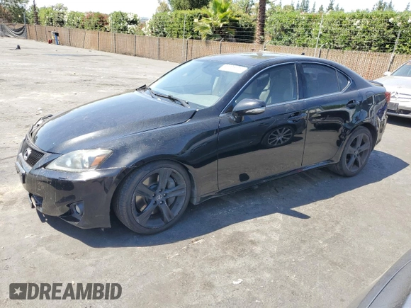 2012 Lexus IS 350 with VIN JTHBE5C28C5028963, listed as a Copart auction lot 62705175 with 153,578 mi miles and Salvage title. Bid and sale history available at DreamBid. Image 1.