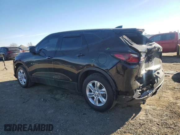 2021 Chevrolet Blazer LT with VIN 3GNKBCRS1MS565257, listed as a Copart auction lot 42253635 with 75,624 mi miles and Salvage title. Bid and sale history available at DreamBid. Image 2.