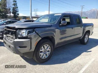 2023 Nissan Frontier SV with VIN 1N6ED1EJ1PN651102, listed as a Copart auction lot 46359795 with 28,502 mi miles and Salvage Title. Bid and sale history available at carsss.com. Image 1.