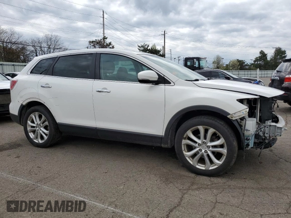 2012 Mazda CX-9 Grand Touring with VIN JM3TB3DA6C0365466, listed as a Copart auction lot 51750225 with 34,402 mi miles and Salvage Title. Bid and sale history available at carsss.com. Image 4.