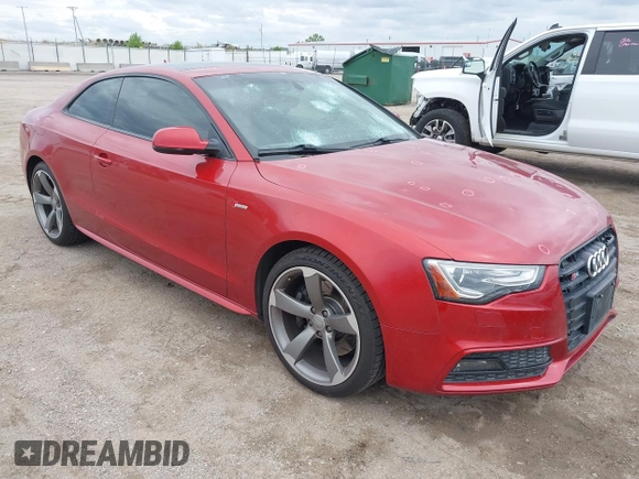 2014 Audi S5 Prestige z VIN WAUVGAFR9EA059415, wystawiony jako IAAI lot #42136897 z przebiegiem 95 667 mil mil oraz . Historia ofert i sprzedaży dostępna na DreamBid. Obrazek 1.