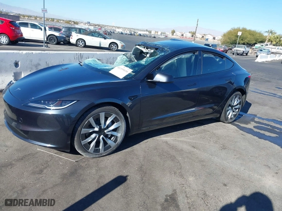 2024 Tesla Model 3 Long Range with VIN 5YJ3E1EB8RF743051, listed as a IAAI auction lot 41359030 with 1 mi miles. Bid and sale history available at carsss.com. Image 19.