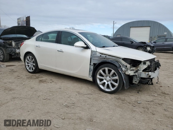 2012 Buick Regal Turbo Premium 3 with VIN 2G4GU5GV1C9180113, listed as a Copart auction lot 41880615 with 96,835 mi miles and Salvage title. Bid and sale history available at DreamBid. Image 4.