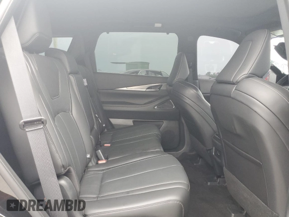 2025 Infiniti QX60 Luxe with VIN 5N1AL1FS8SC333957, listed as a Copart auction lot 57148515 with 22,624 mi miles and Salvage title. Bid and sale history available at DreamBid. Image 11.