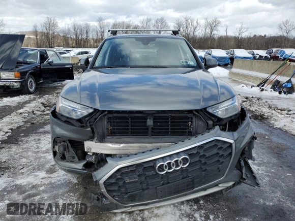 2023 Audi Q5 S line Premium with VIN WA1GAAFY3P2041102, listed as a Copart auction lot 45339405 with 0 mi miles and Salvage Title. Bid and sale history available at carsss.com. Image 5.