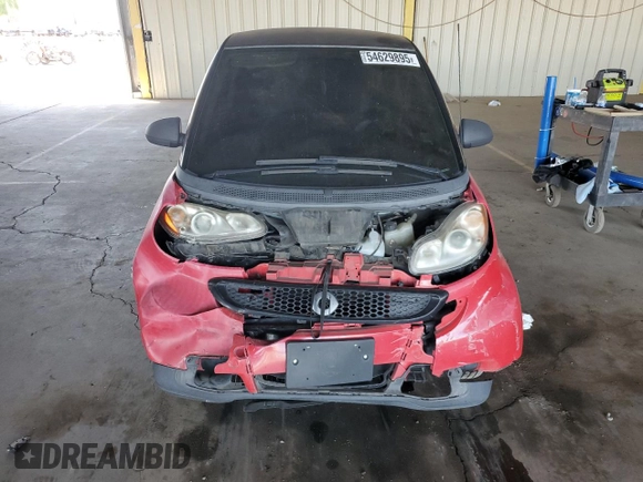 2013 Smart fortwo Pure with VIN WMEEJ3BA2DK663995, listed as a Copart auction lot 54629895 with Not Provided miles and Salvage Title. Bid and sale history available at DreamBid. Image 5.