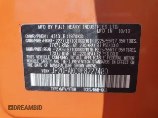 2014 Subaru Crosstrek Limited с VIN JF2GPAKC9E8227480, выставлен на аукционе Copart как лот 58523175 с пробегом 110 973 миль миль и Списание • Salvage title. История ставок и продаж доступна на DreamBid. Изображение 13.