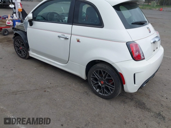 2015 FIAT 500 Abarth with VIN 3C3CFFFH1FT597459, listed as a IAAI auction lot 42085138 with 71,479 mi miles. Bid and sale history available at carsss.com. Image 3.