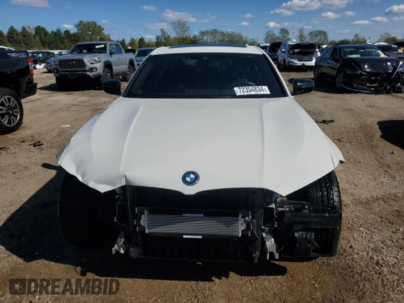2023 BMW 3 Series 330e xDrive with VIN 3MW39FS03P8D11146, listed as a Copart auction lot 72354834 with 19,517 mi miles and Salvage Title. Bid and sale history available at carsss.com. Image 5.