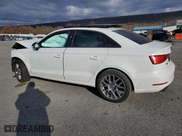 2016 Audi A3 1.8T Premium with VIN WAUA7GFF9G1118263, listed as a Copart auction lot 50518555 with 0 mi miles and Salvage Title. Bid and sale history available at carsss.com. Image 2.