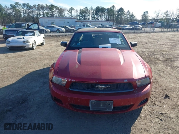 2012 Ford Mustang V6 with VIN 1ZVBP8EM4C5203508, listed as a IAAI auction lot 41688187 with 226,571 mi miles and . Bid and sale history available at DreamBid. Image 12.